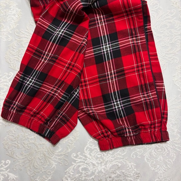 Victorias Secret Red Plaid Pajama Jogger Cotton & Viscose Blend Size Large - Picture 7 of 9